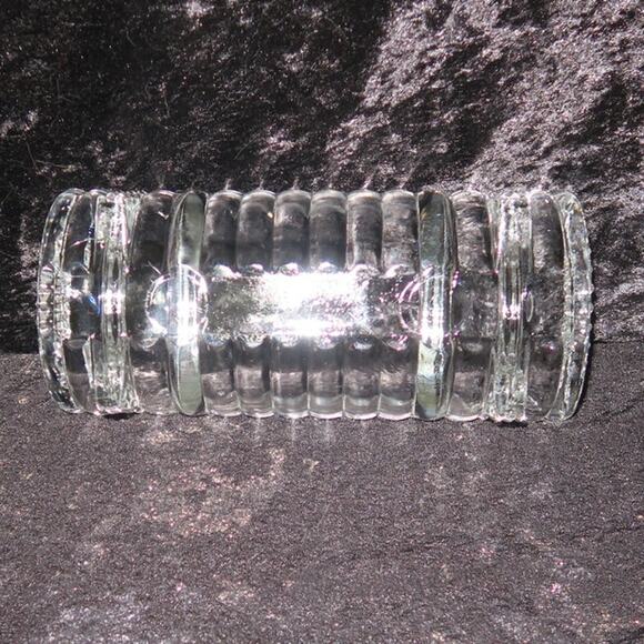 Footed Glass Trinket Tray Vanity Serving Decor Elegant Clear Divided - Picture 8 of 14